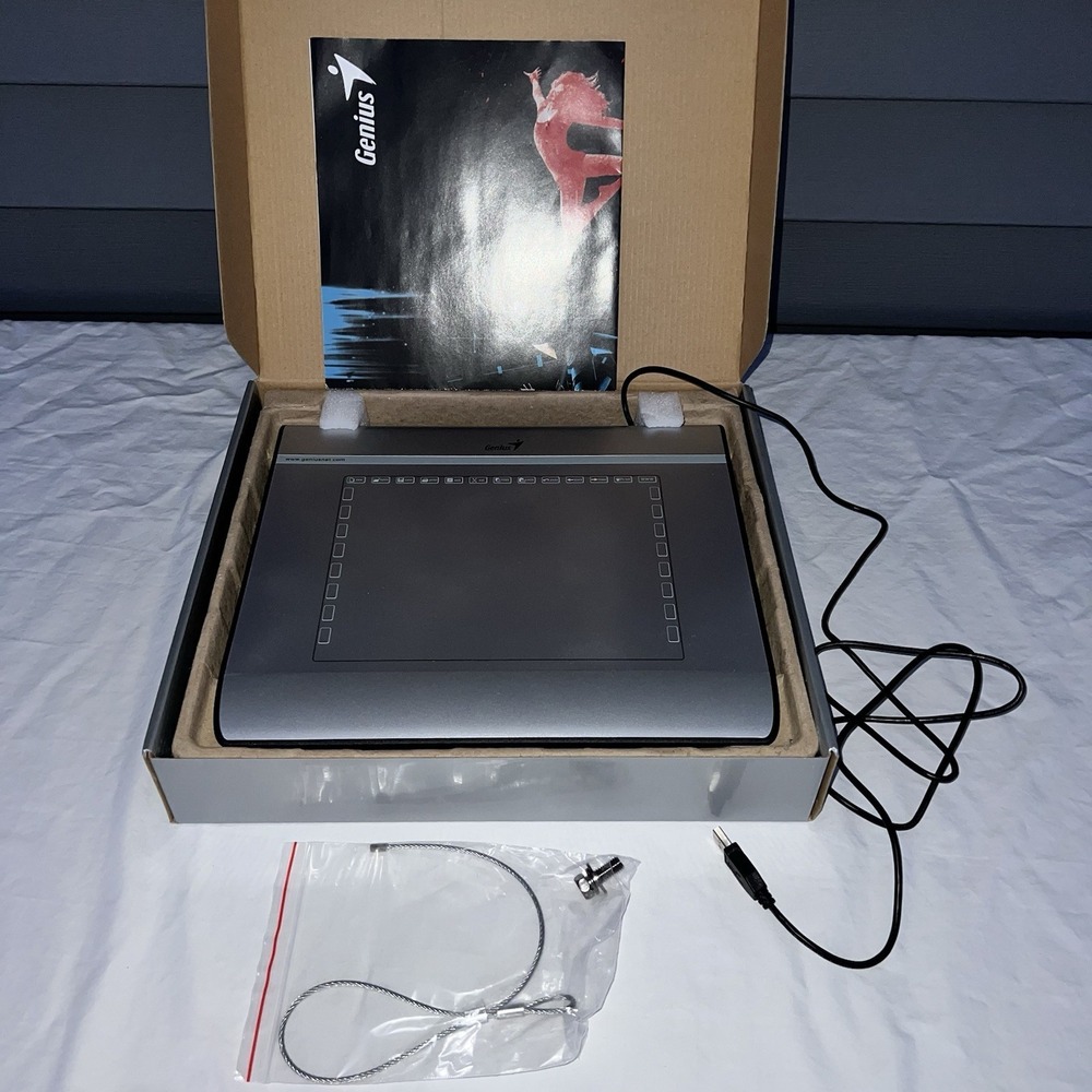 Genius MousePen i608X Pen TABLET ONLY Silver 8x6" UNTESTED Parts Replacement